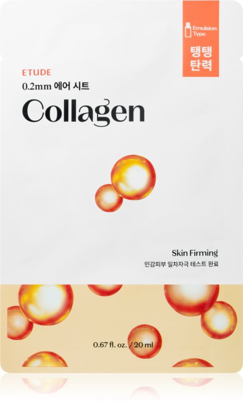 ETUDE 0.2 Therapy Air Mask Collagen mască textilă cu efect antirid pentru hidratare si fermitate 20 ml