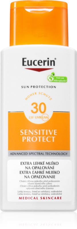 Eucerin Sun Sensitive Protect lapte iluminator plaja SPF 30 150 ml