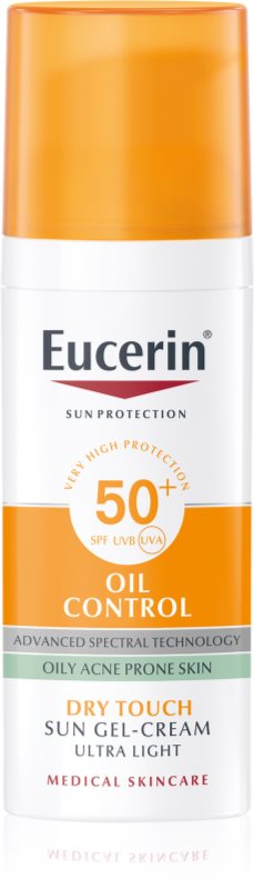 Eucerin Sun Oil Control crema-gel cu efect de protectie a fetei SPF 50+ 50 ml