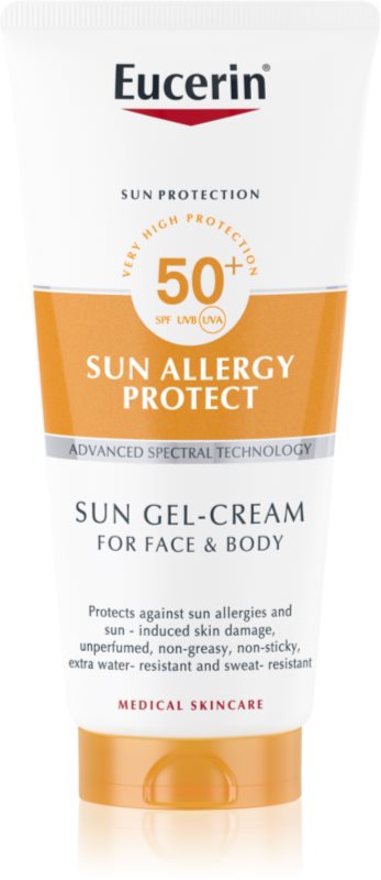 Eucerin Sun Allergy Protect gel de protectie cremoasa pentru fata si corp SPF 50+ 200 ml