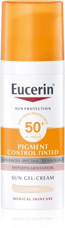 Eucerin Sun Pigment Control Tinted emulsie protectoare împotriva hiper-pigmentării tenului SPF 50+