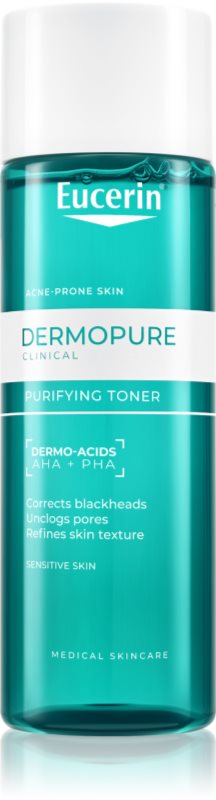 Eucerin DermoPure Clinical Purifying Toner tonic pentru curatare impotriva imperfectiunilor pielii cauzate de acnee 200 ml