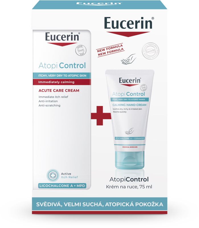 Eucerin AtopiControl Acute set cadou pentru piele uscata, actionand impotriva senzatiei de mancarime