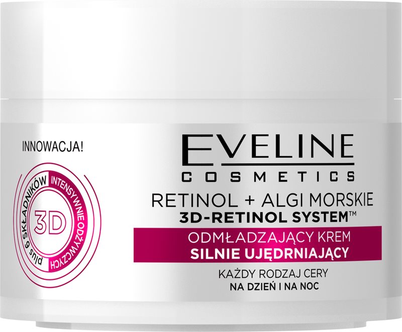 Eveline Cosmetics Retinol + Sea Algae cremă pentru netezirea și strălucirea pielii cu retinol 50 ml