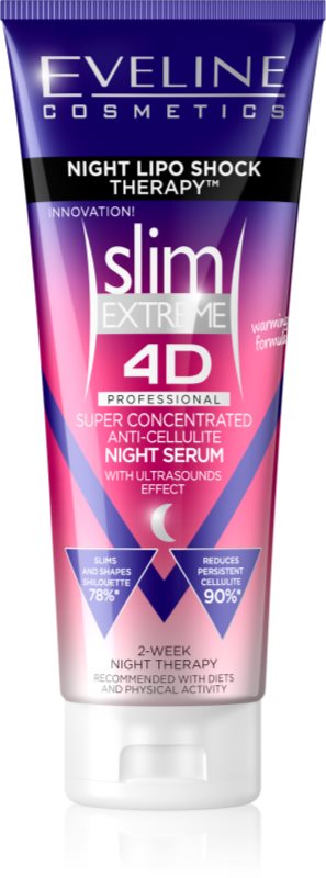 Eveline Cosmetics Slim Extreme ser de noapte super concentrat cu efect de încălzire 250 ml