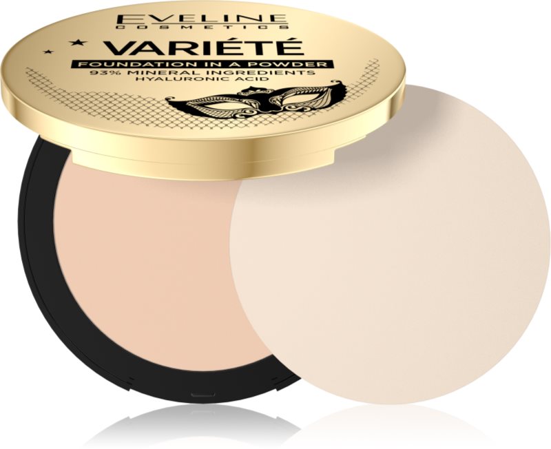 Eveline Cosmetics Variété pudra compacta minerala cu aplicator culoare 01 Light 8 g