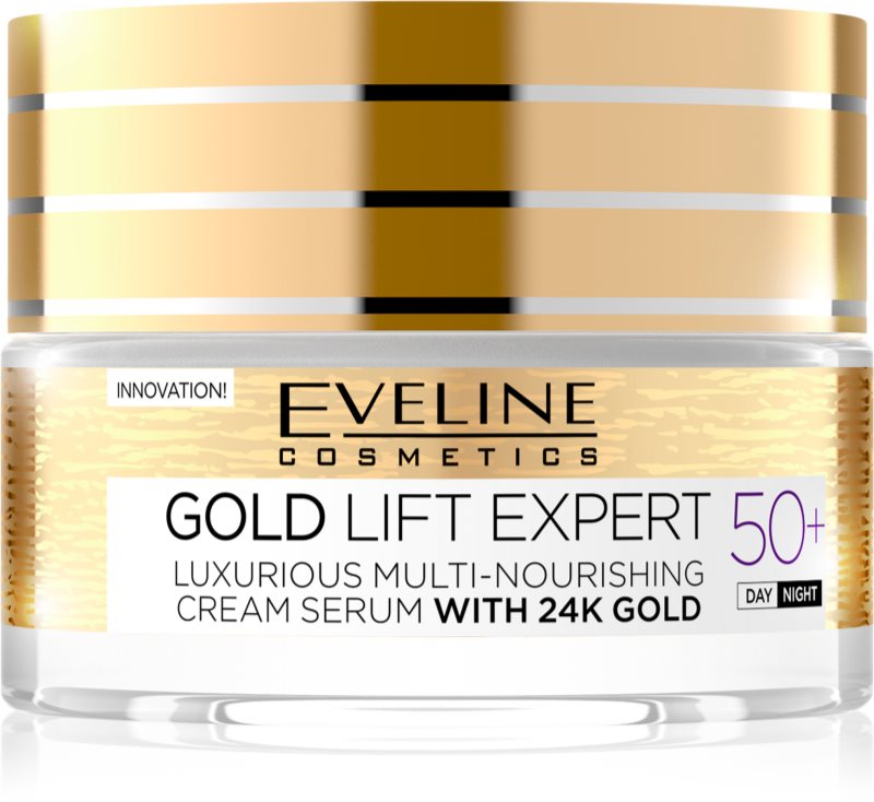Eveline Cosmetics Gold Lift Expert crema anti rid de zi si de noapte 50+ 50 ml