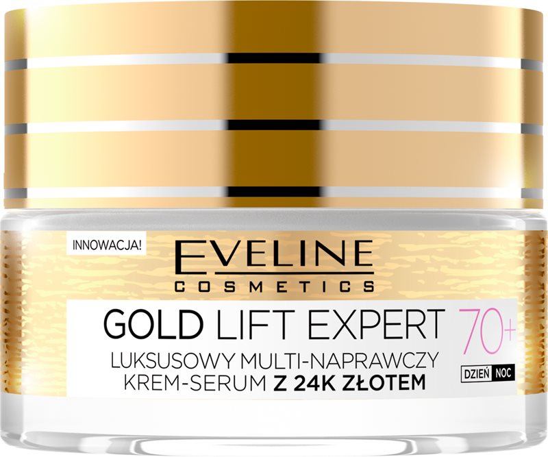 Eveline Cosmetics Gold Lift Expert lift crema de fata pentru fermitate cu aur 70+ 50 ml