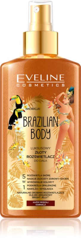Eveline Cosmetics Brazilian Body spray de corp hidratant strălucitor 150 ml