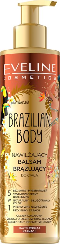 Eveline Cosmetics Brazilian Body balsam autobronzant pentru bronzare treptata 200 ml