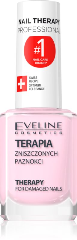 Eveline Cosmetics Nail Therapy Professional fortifiant lac de unghii pentru unghii slabe si deteriorate cu keratina 12 ml