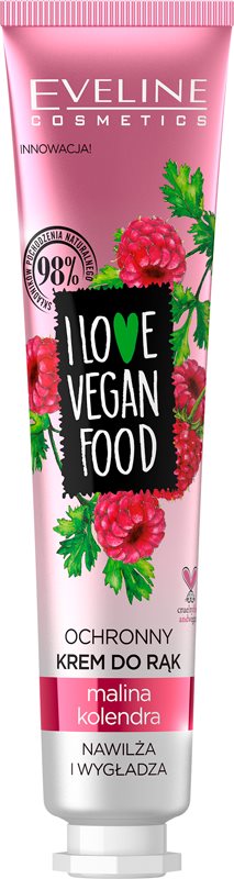 Eveline Cosmetics I Love Vegan Food crema de maini hidratanta cu arome de zmeura 50 ml