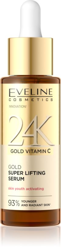 Eveline Cosmetics 24K Gold Vitamin C Super Lifting Serum ser cu efect de lifting 30 ml