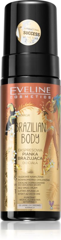 Eveline Cosmetics Brazilian Body spumă autobronzantă pentru un bronz rapid 150 ml