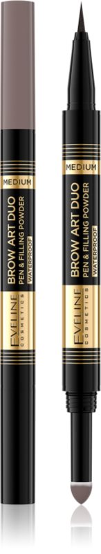 Eveline Cosmetics Brow Art Duo creion dermatograf cu două capete pentru sprâncene