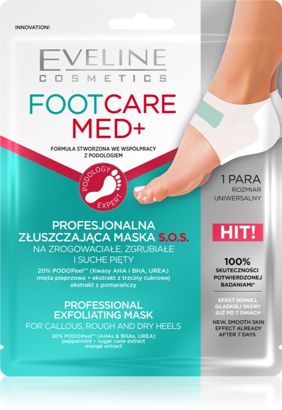 Eveline Cosmetics Foot Care Med masca pentru exfoliere pentru calcai 2 buc