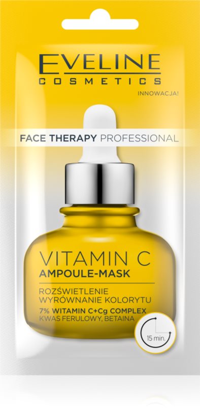 Eveline Cosmetics Face Therapy Vitamin C masca sub forma de crema pentru o piele mai luminoasa 8 ml