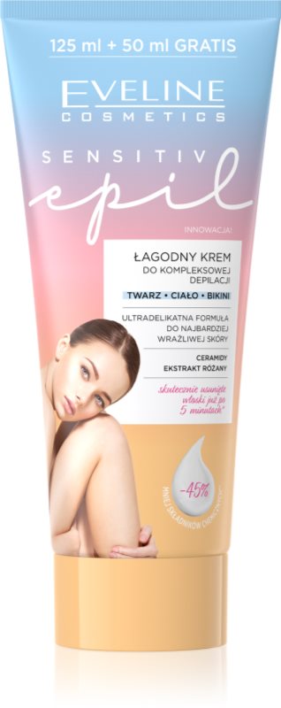 Eveline Cosmetics Sensitive Epil Crema pentru indepartarea parului 175 ml