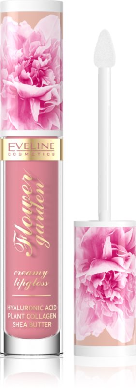 Eveline Cosmetics Flower Garden luciu de buze cremos cu acid hialuronic