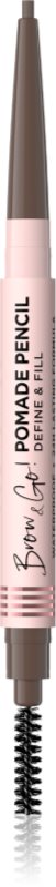 Eveline Cosmetics Brow & Go! creion pentru sprâncene rezistent la apă perie 2 in 1