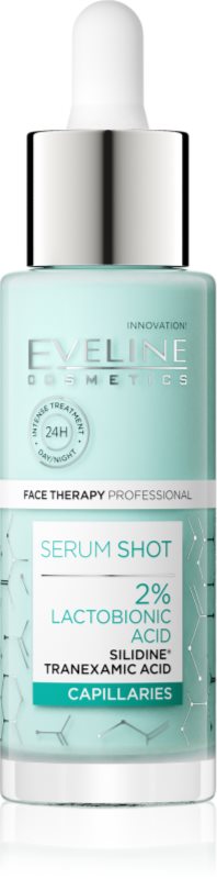 Eveline Cosmetics Serum Shot 2% Lactobionic Acid ser calmant impotriva petelor rosii 30 ml