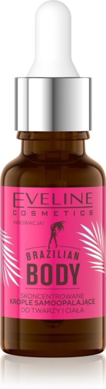 Eveline Cosmetics Brazilian Body picaturi pentru bronzare pentru fata si corp 18 ml