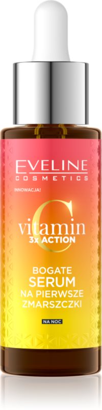 Eveline Cosmetics Vitamin C 3x Action ser de noapte pentru primele riduri 30 ml