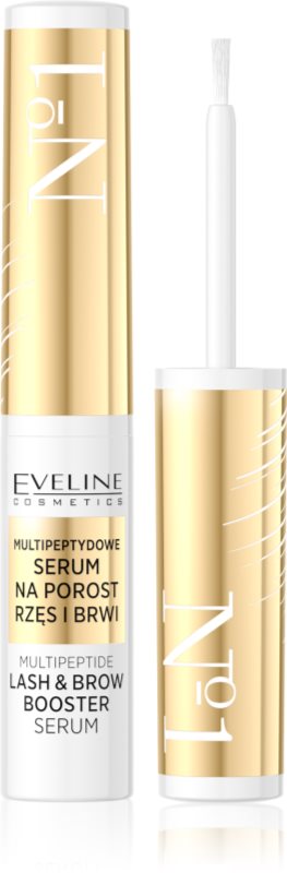 Eveline Cosmetics No. 1 Ser stimulator pentru creșterea genelor și a sprâncenelor cu peptide 4 ml