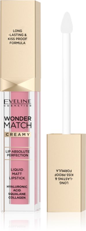 Eveline Cosmetics Wonder Match ruj de buze lichid, mat și de lungă durată cu acid hialuronic