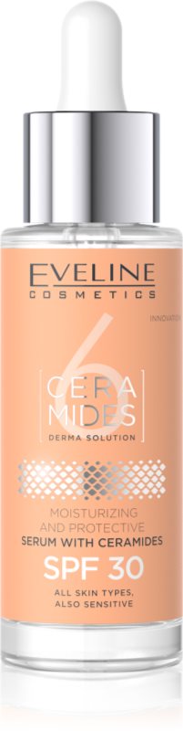 Eveline Cosmetics 6 Ceramides ser protector pentru piele uscata si sensibila SPF 30 30 ml