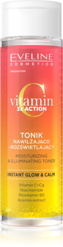 Eveline Cosmetics Vitamin C 3x Action solutie tonica cu efect de iluminare 200 ml