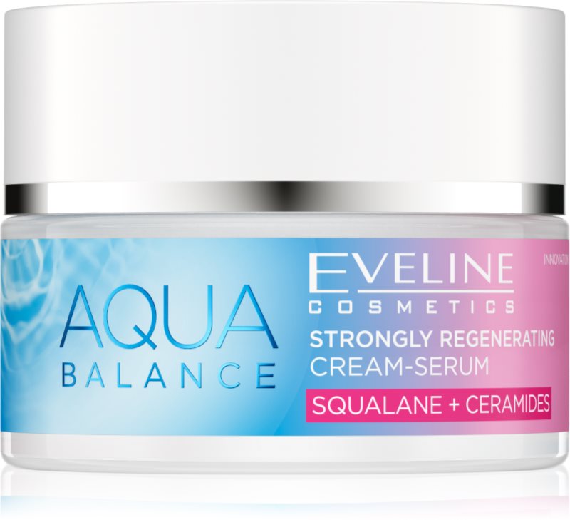 Eveline Cosmetics Aqua Balance Squalane + Ceramides crema Intensiv Regeneratoare cu efect de hidratare 50 ml