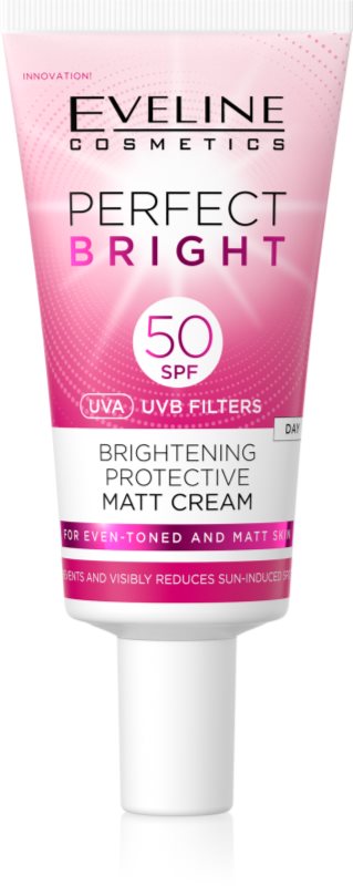 Eveline Cosmetics Perfect Bright SPF 50 crema pentru fata, protectoare si matifianta SPF 50 30 ml