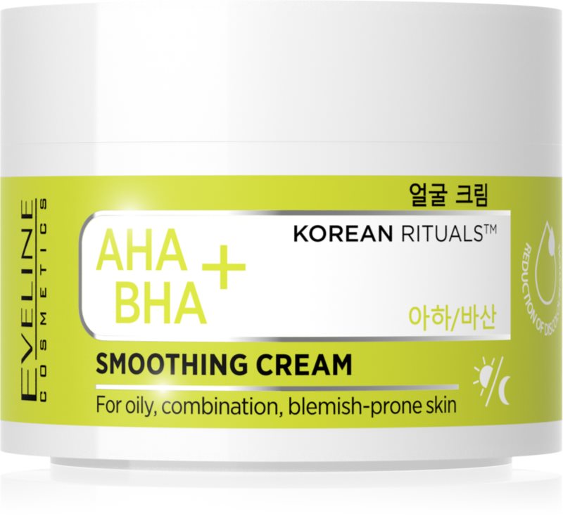 Eveline Cosmetics AHA + BHA Korean Rituals crema pentru piele cu efect hidratant si matifiant 50 ml