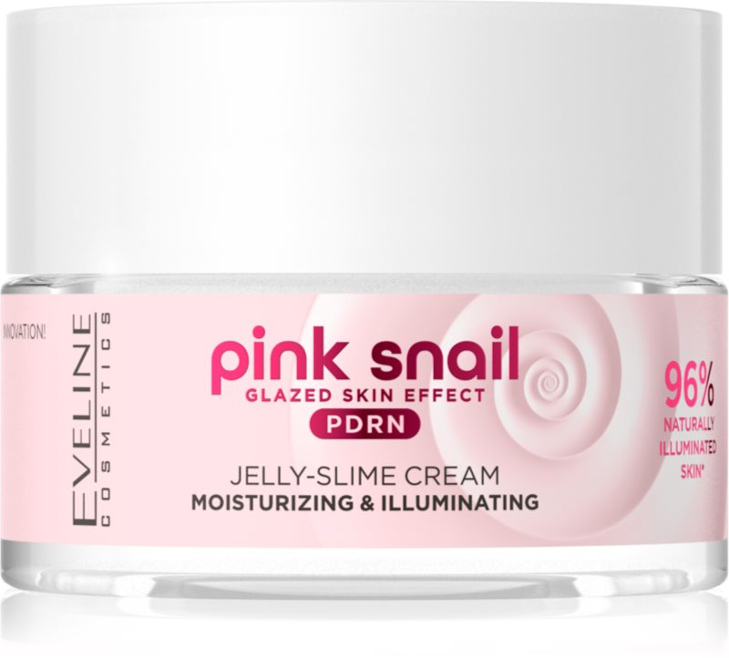 Eveline Cosmetics Pink Snail Glazed Skin Effect crema iluminatoare 50 ml