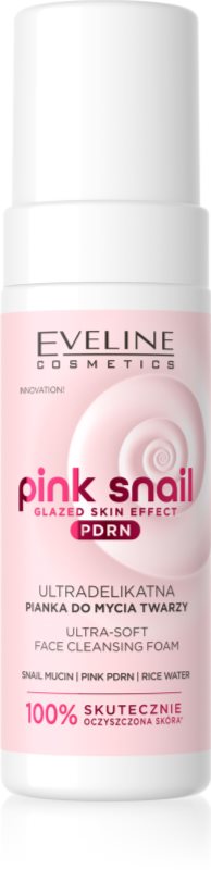 Eveline Cosmetics Pink Snail Glazed Skin Effect demachiant spumant delicat faciale 150 ml