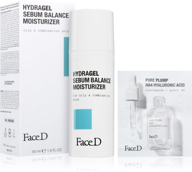Face D Hydragel Sebum Balance Moisturizer gel crema hidratant pentru ten gras și mixt 50 ml
