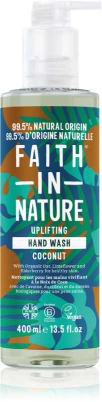 Faith In Nature Coconut Săpun natural pentru mâini cu ulei de cocos 400 ml