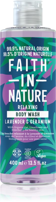 Faith In Nature Lavender & Geranium gel de dus relaxant 400 ml