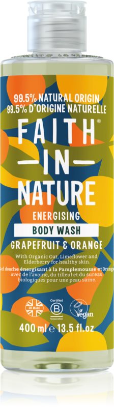 Faith In Nature Grapefruit & Orange Gel de duș energizant 400 ml
