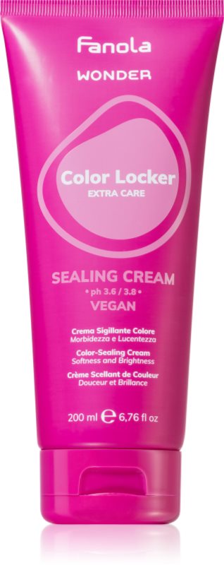Fanola Wonder Color Locker Extra Care Sealing Cream cremă pentru netezirea părului pentru păr vopsit 200 ml