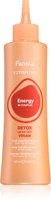 Fanola Vitamins Scalp Detoxifying Scrub gel exfoliant de curatare pentru toate tipurile de păr 195 ml