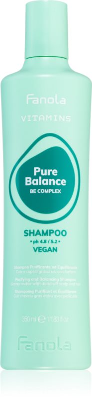 Fanola Vitamins Pure Balance Shampoo sampon pentru curatare pentru par gras si cu matreata 350 ml