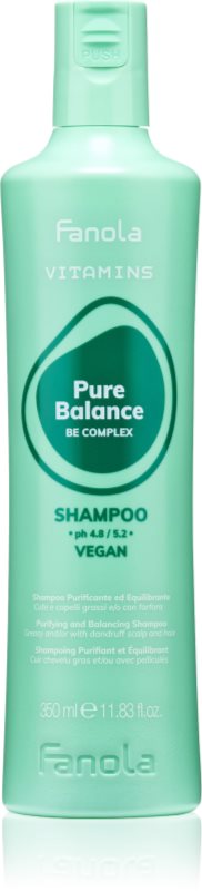Fanola Vitamins Pure Balance Shampoo sampon pentru curatare pentru par gras si cu matreata