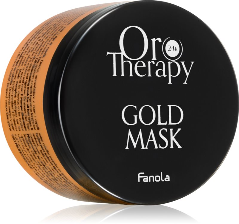 Fanola Oro Therapy Gold Mask masca hidratanta pentru par uscat si indisciplinat 300 ml