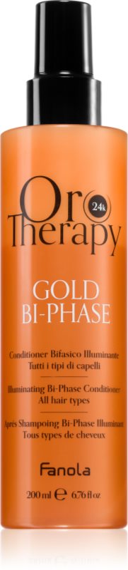 Fanola Oro Therapy Gold Bi-Phase balsam fara clatire in 2 faze 200 ml