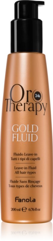 Fanola Oro Therapy Gold Fluid lapte pentru păr cu aur de 24 de karate 200 ml
