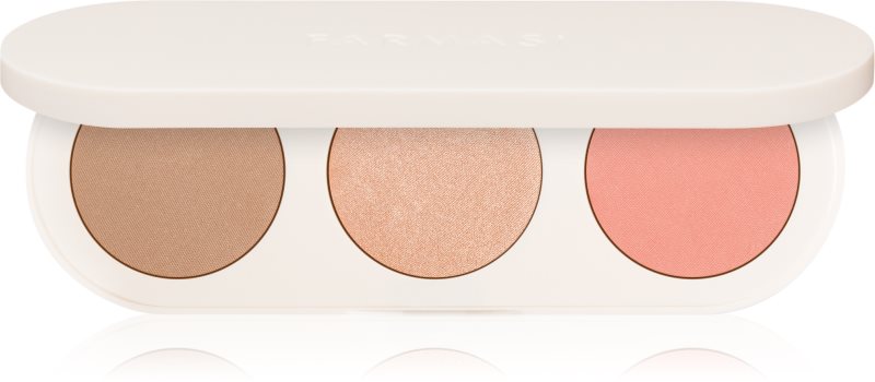 Farmasi 3-in-1 iluminator, pudră bronzantă și blush Peach Bite 13 g