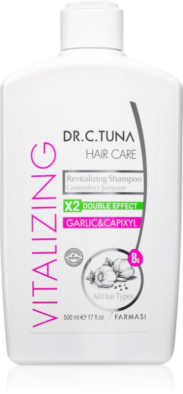 Farmasi Dr. C. Tuna Garlic & Capixyl șampon regenerator pentru par fin, degradat 500 ml