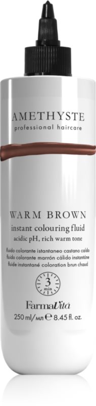 FarmaVita Amethyste Instant Colouring Fluid mască colorantă pro světle blond až středně hnědé vlasy culoare Warm Brown 250 ml